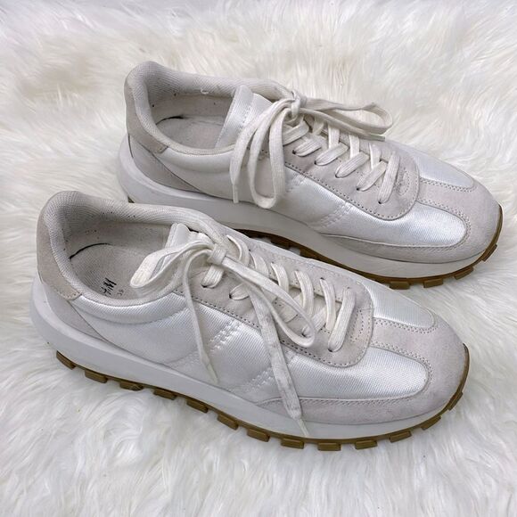 H&M | cream white chunky platform sneakers 8.0 - Picture 1 of 7